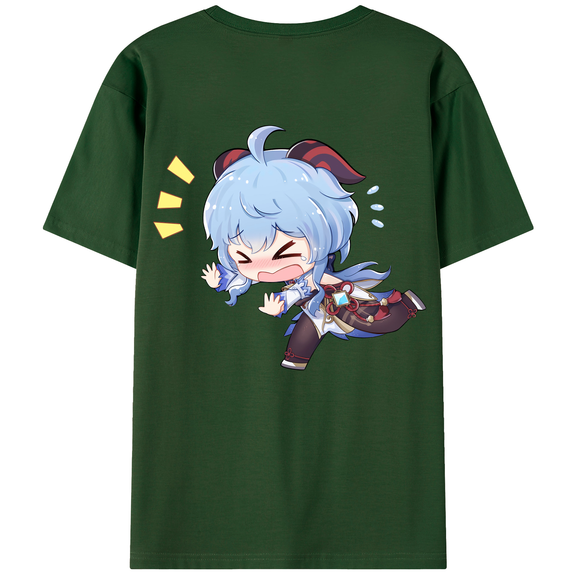 げんし神 甘雨 かんう genshin Ganyu 綿100％半袖Tシャツ（背面プリント）